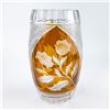 Image 5 : VTG JULIA POLAND CUT-TO-CLEAR CRYSTAL FLOWER VASE