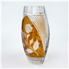 Image 6 : VTG JULIA POLAND CUT-TO-CLEAR CRYSTAL FLOWER VASE