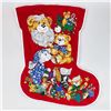 Image 1 : QUILTED STYLE CHRISTMAS STOCKING - TEDDY BEARS ETC
