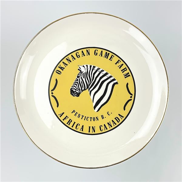 OKANAGAN GAME FARM PENTICTON SOUVENIR PLATE