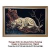 Image 1 : VINTAGE 1970'S ERA BLACK VELVET COUGAR PAINTING