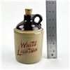 Image 9 : VTG WHITE LIGHTNIN STONEWARE JUG - MOONSHINE