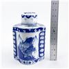 Image 16 : VTG BLUE & WHITE PORCELAIN GINGER JAR - TEA CADDY