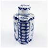 Image 3 : VTG BLUE & WHITE PORCELAIN GINGER JAR - TEA CADDY