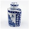 Image 6 : VTG BLUE & WHITE PORCELAIN GINGER JAR - TEA CADDY