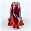 Image 10 : RED CASED ART GLASS FAZZOLETTO EDGE FLOWER VASE