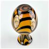Image 10 : HAND BLOWN TIGER STRIPE ART GLASS VASE SCULPTURE