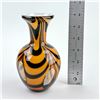 Image 11 : HAND BLOWN TIGER STRIPE ART GLASS VASE SCULPTURE