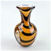 Image 2 : HAND BLOWN TIGER STRIPE ART GLASS VASE SCULPTURE