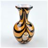 Image 3 : HAND BLOWN TIGER STRIPE ART GLASS VASE SCULPTURE