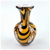 Image 4 : HAND BLOWN TIGER STRIPE ART GLASS VASE SCULPTURE