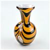 Image 5 : HAND BLOWN TIGER STRIPE ART GLASS VASE SCULPTURE