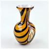 Image 6 : HAND BLOWN TIGER STRIPE ART GLASS VASE SCULPTURE