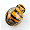Image 9 : HAND BLOWN TIGER STRIPE ART GLASS VASE SCULPTURE