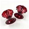 Image 12 : RUBY RED SALVIATI OR FENTON ART GLASS CANDLE STICK