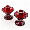 Image 1 : RUBY RED SALVIATI OR FENTON ART GLASS CANDLE STICK