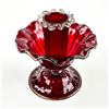Image 6 : RUBY RED SALVIATI OR FENTON ART GLASS CANDLE STICK