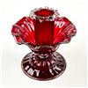 Image 9 : RUBY RED SALVIATI OR FENTON ART GLASS CANDLE STICK