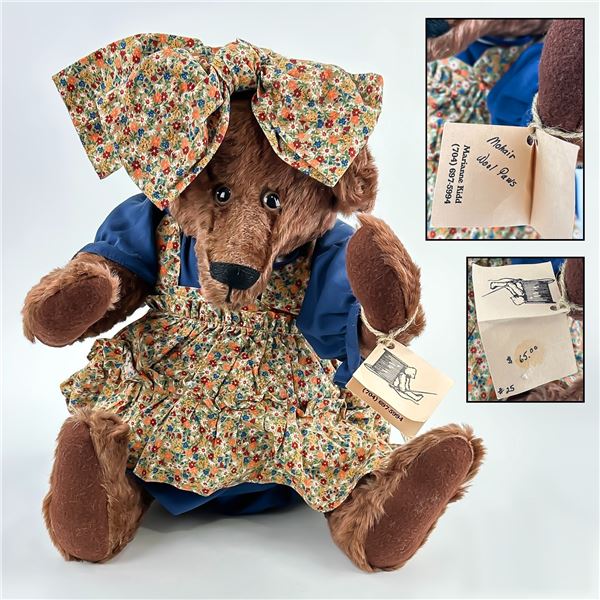 COLLECTIBLE MARIANNE KIDD HAND MADE TEDDY BEAR