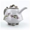 Image 2 : VTG HAND MADE FOOTED STONEWARE POTTERY TEAPOT