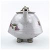 Image 3 : VTG HAND MADE FOOTED STONEWARE POTTERY TEAPOT