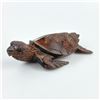 Image 1 : HAND CARVED WOOD SEA TURTLE FIGURINE SCULPTURE