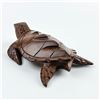 Image 4 : HAND CARVED WOOD SEA TURTLE FIGURINE SCULPTURE