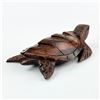 Image 5 : HAND CARVED WOOD SEA TURTLE FIGURINE SCULPTURE