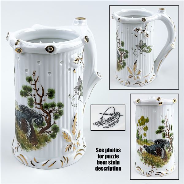 VTG HUGO SCHMIDT PUZZLE BEER STEIN - NUDE LADY