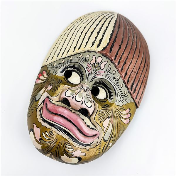 HAND MADE & PAINTED TRIBAL MASK WOOD CARVING