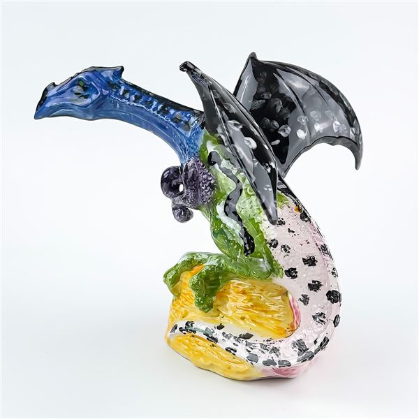 HAND CRAFTED CERAMIC DRAGON FIGURINE SCULPTURE