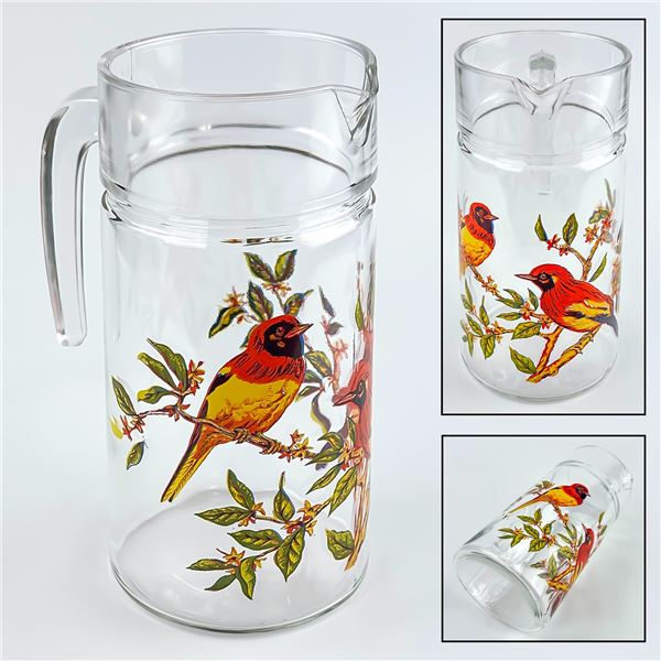 VINTAGE MCM FRENCH LUMINARC GLASS PITCHER JUG