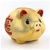 Image 10 : LARGE CHINESE LUCKY FORTUNE PIG PIGGY COIN BANK
