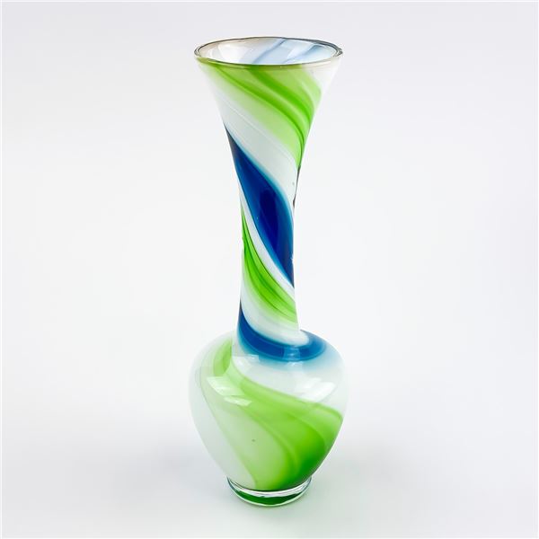 HAND BLOWN MURANO STYLE STUDIO ART GLASS VASE