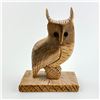 Image 2 : HAND CARVED OWL SCULPTURE FIGURINE - LOUIS K. ‘07