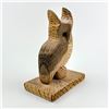 Image 3 : HAND CARVED OWL SCULPTURE FIGURINE - LOUIS K. ‘07