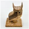 Image 7 : HAND CARVED OWL SCULPTURE FIGURINE - LOUIS K. ‘07