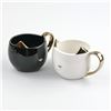 Image 1 : PAIR OF PINKY UP CERAMIC CAT COFFEE TEA CUPS MUGS