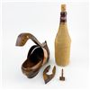 Image 10 : VTG WOODEN DUTCH CLOG SHOE WINE BOTTLE HOLDER