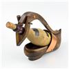 Image 5 : VTG WOODEN DUTCH CLOG SHOE WINE BOTTLE HOLDER