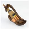 Image 7 : VTG WOODEN DUTCH CLOG SHOE WINE BOTTLE HOLDER