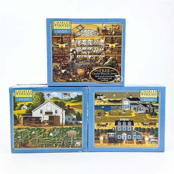 CHARLES WYSOCKI 1000 PC AMERICANA JIGSAW PUZZLES