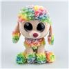 Image 1 : TY BEANIE BOOS PLUSH POODLE TOY DOG - RAINBOW