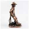 Image 11 : RUSTIC COWBOY & SADDLE FIGURINE ART SCULPTURE