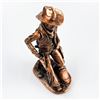 Image 15 : RUSTIC COWBOY & SADDLE FIGURINE ART SCULPTURE