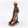 Image 6 : RUSTIC COWBOY & SADDLE FIGURINE ART SCULPTURE