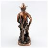 Image 9 : RUSTIC COWBOY & SADDLE FIGURINE ART SCULPTURE