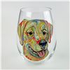 Image 3 : SET OF 5 STEMLESS GLASSES - DOG & CAT ILLUSTRATIONS