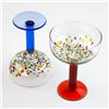 Image 2 : HAND BLOWN STUDIO ART GLASS - MARGARITA GLASSES