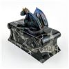 Image 5 : BLUE DRAGON LIDDED BLACK ROSE COFFIN TRINKET BOX